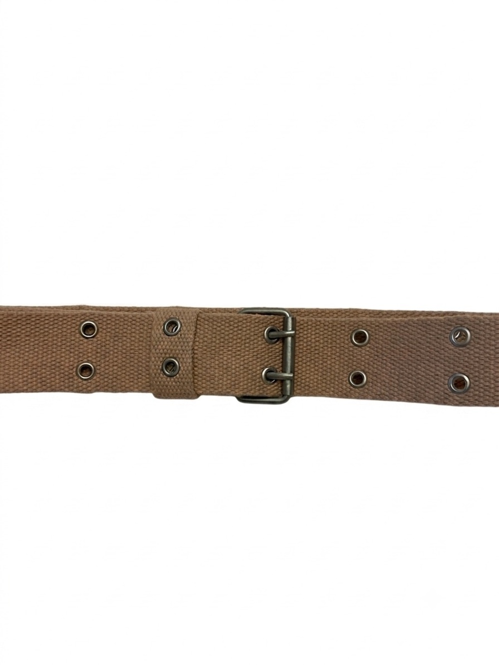 NWOT Tan Canvas Grommet Belt - Picture 3 of 8